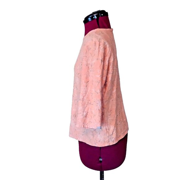 Columbia Top Multicolor Womens Size Large 3/4 Sleeve Knit Floral - Picture 2 of 7